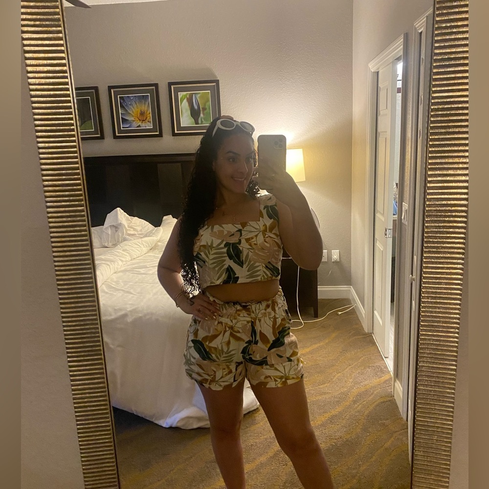 Marshall’s Tropical Shorts/Crop Top Co-Ord